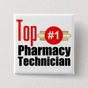 Top Pharmacy Technician 15 Cm Square Badge