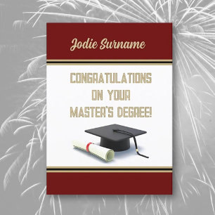 Top Pick! Master's Degree! Graduation Card