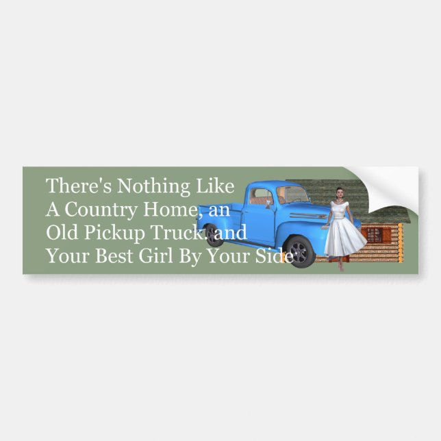 TOP Pickup Truck Bumper Sticker (Front)