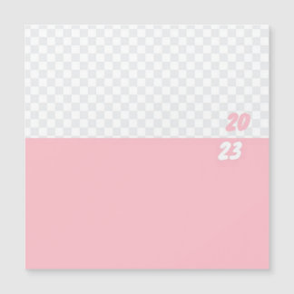top pink 2023 Single Page Small Calendar, White