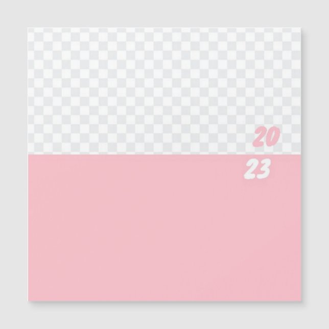 top pink 2023 Single Page Small Calendar, White (Front)
