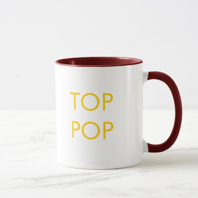 Top Pop Coffee Mug - Yellow (Right)