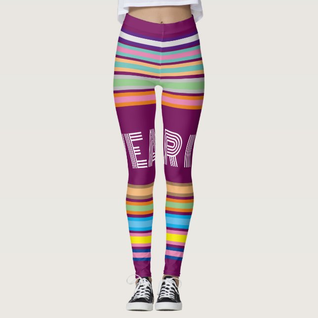 Top Quality Colourful lining  beautiful  Leggings (Front)