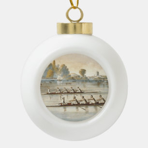 TOP Rowing Ceramic Ball Christmas Ornament
