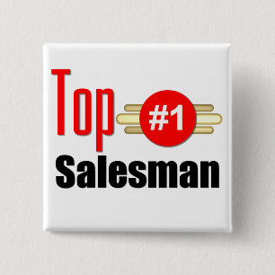 Top Salesman 15 Cm Square Badge