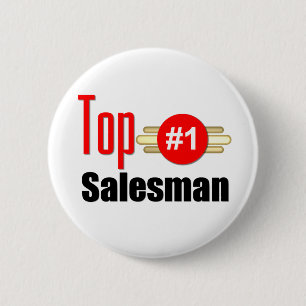 Top Salesman 6 Cm Round Badge
