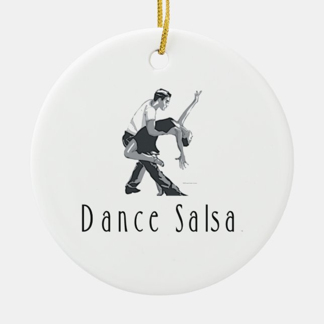 TOP Salsa Dance Ceramic Tree Decoration (Front)