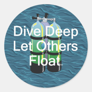 TOP Scuba Diving Classic Round Sticker