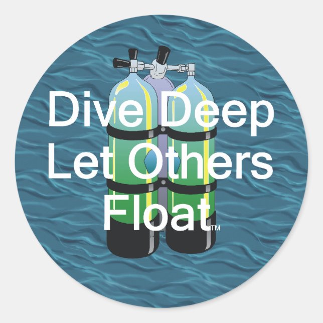 TOP Scuba Diving Classic Round Sticker (Front)