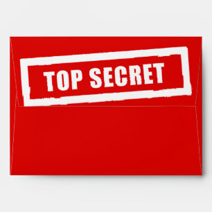 Top Secret Any Colour Holiday Red Invitation Card Envelope