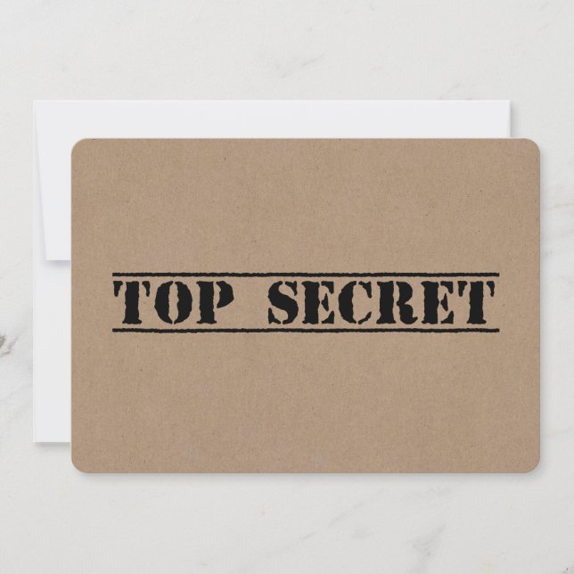 Top Secret Best Man or Junior Groomsman Proposal Invitation (Front)