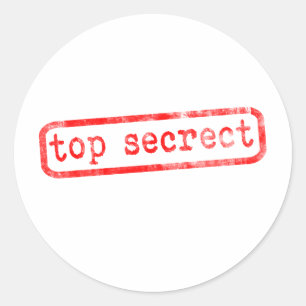 Top Secret Classic Round Sticker