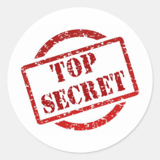 Top Secret Classic Round Sticker (sheet of 20)