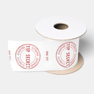 Top Secret Classified Stamp personalized Ribbon Satin Ribbon