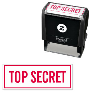 Top Secret Confidential Information Red Notice Self-inking Stamp