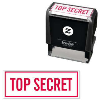Top Secret Confidential Information Red Notice Self-inking Stamp