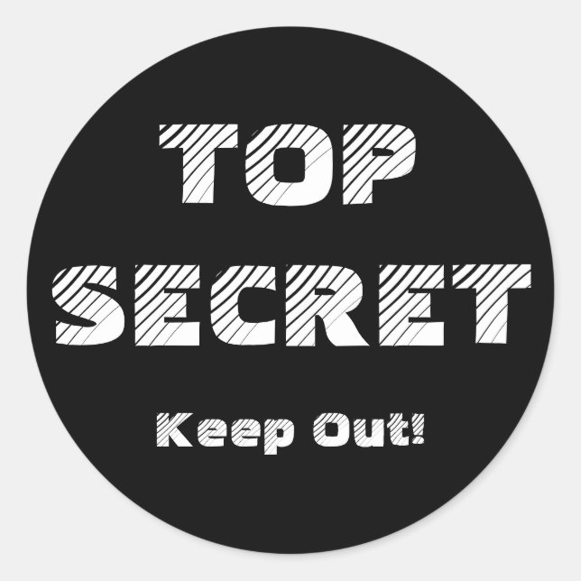 Top Secret Confidential Labels (Front)