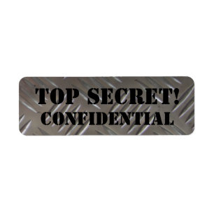 top secret - confidential return address label