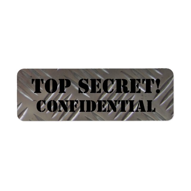 top secret - confidential return address label (Front)