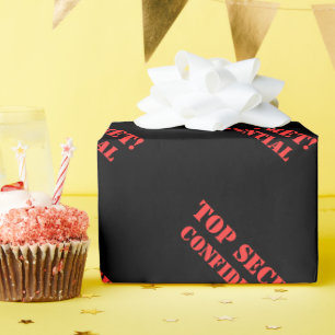top secret - confidential wrapping paper