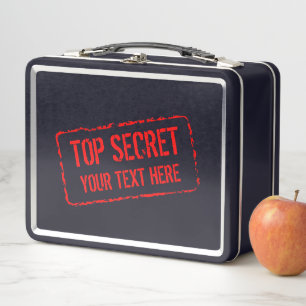 Top Secret cute metal lunch box for kids