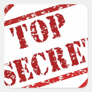 Top Secret image Square Sticker