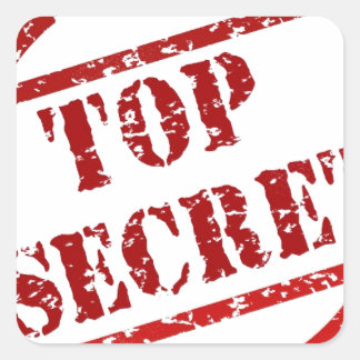 Top Secret image Square Sticker