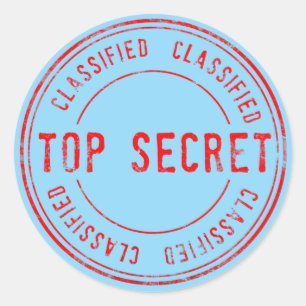 Top Secret Mission Birthday Party Secret agent Spy Classic Round Sticker
