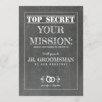 Top Secret Mission - Junior Groomsman Proposal