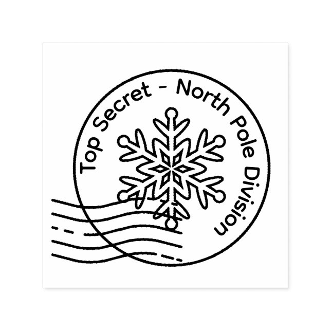 Top Secret | North Pole Division Wood Art Stamp (Design)