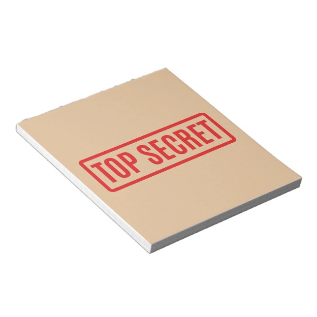Top Secret Notepad (Angled)