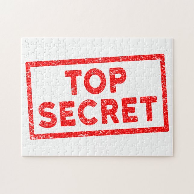 Top Secret Red Rubber Stamp Jigsaw Puzzle (Horizontal)