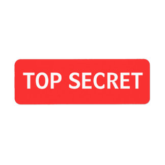 TOP SECRET RETURN ADDRESS LABEL