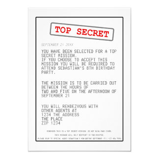 Top Secret Invitation 10
