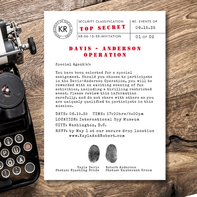Top Secret Spy Invitation (Creator Uploaded)