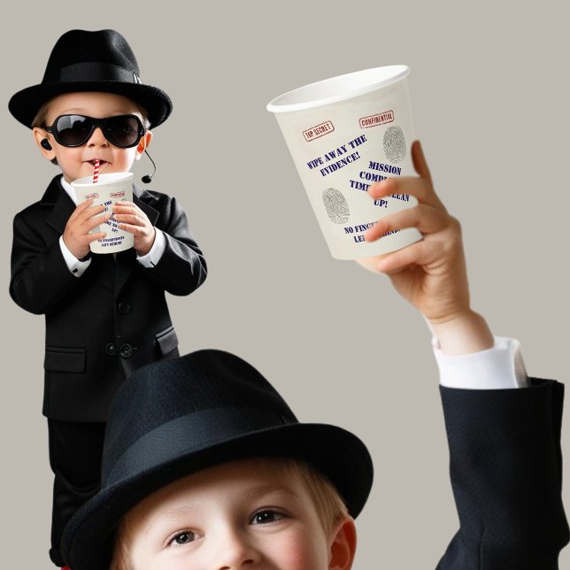 Top Secret Spy Mission Kids Party Paper Cups (Creator Uploaded)