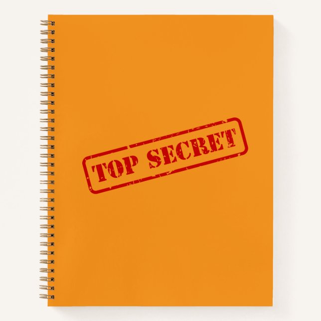 Top Secret Stamped Funny Fun Journal Notebook (Front)