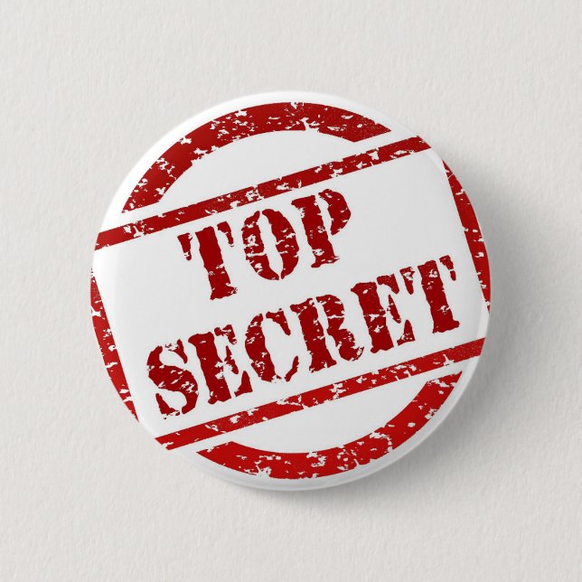 Top Secret supper Image 6 Cm Round Badge (Front)