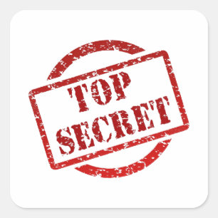 Top Secret supper Image Square Sticker