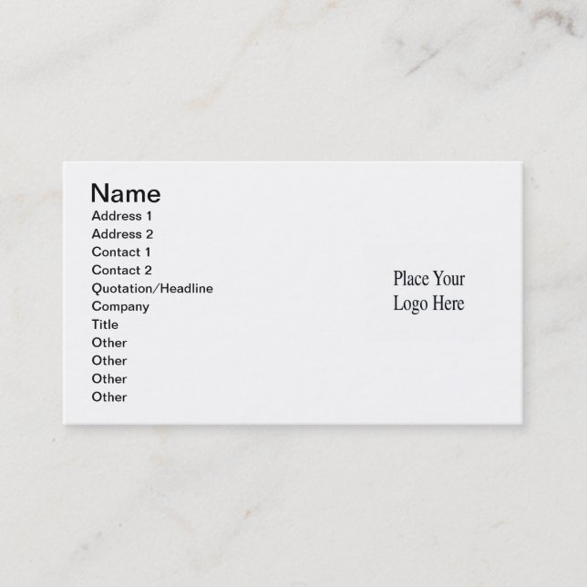 Top Seller Blank Business Cards (Front)