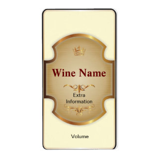 Top Shelf White Wine Label