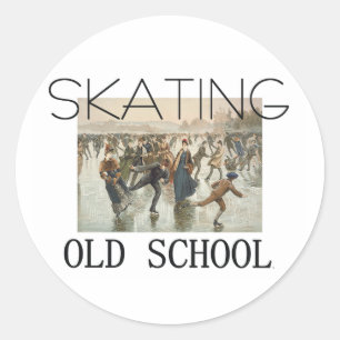 TOP Skating Old School Classic Round Sticker