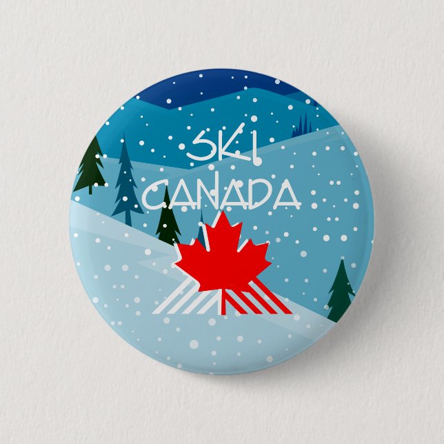 TOP Ski Canada 6 Cm Round Badge (Front)
