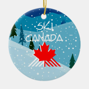 TOP Ski Canada Ceramic Ornament