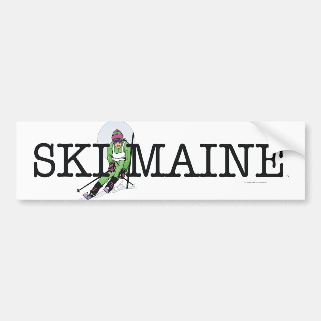 TOP Ski Maine Bumper Sticker (Front)