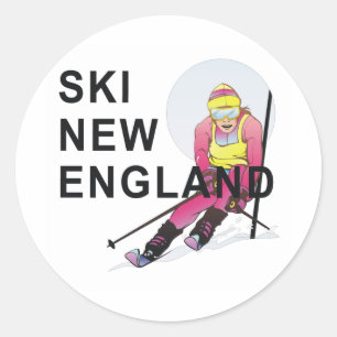 TOP Ski New England Classic Round Sticker