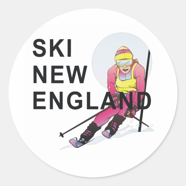 TOP Ski New England Classic Round Sticker (Front)