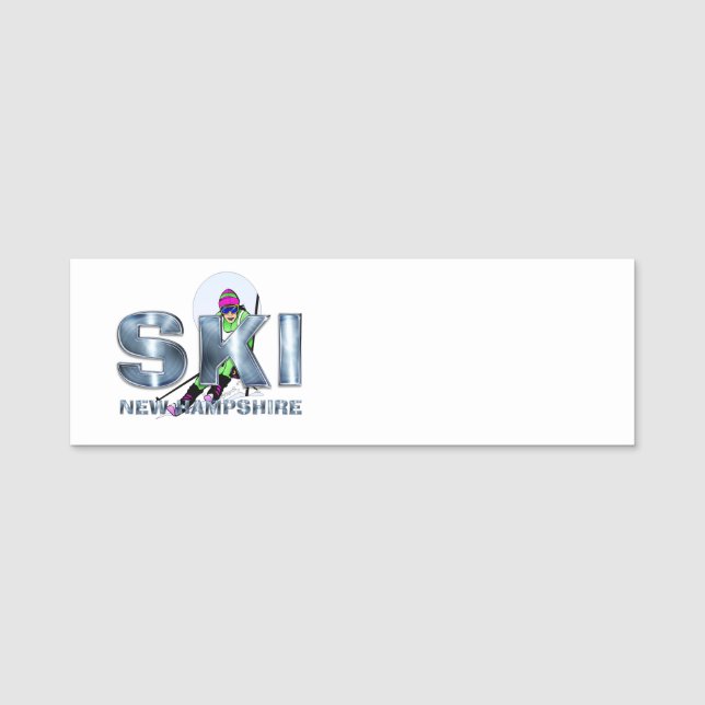 TOP Ski New Hampshire Name Tag (Front)