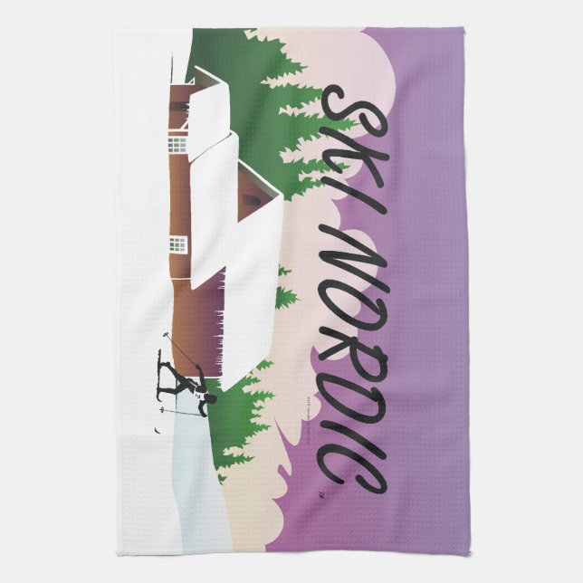 TOP Ski Nordic Tea Towel (Vertical)