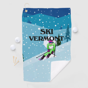 TOP Ski Vermont Golf Towel